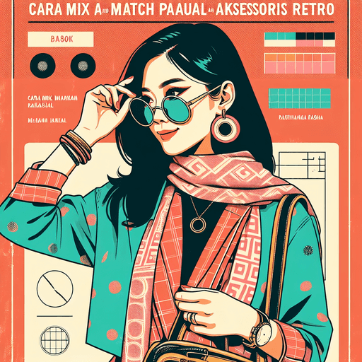 Cara Mix and Match Pakaian Kasual dan Aksesoris Retro